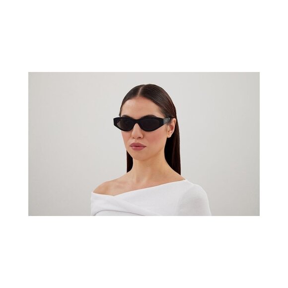 New BALENCIAGA Black Cat Eye BB0367S 001 Sunglasses Women - Picture 4 of 5